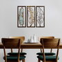 Wallity Leaf 35 - Conjunto de 3 piezas decorativas de metal multicolor